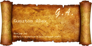 Gusztos Alex névjegykártya