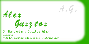 alex gusztos business card